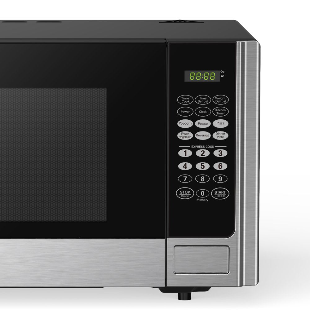 900 Watt 0.9 Cubic Feet Counter Microwave Oven, Stainless Steel