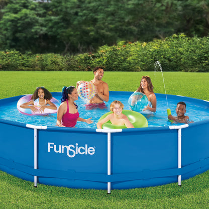 14Ft Activity above Ground Metal Frame Swimming Pool, Includes Skimmerplus Pump, Round, Age 6 & Up