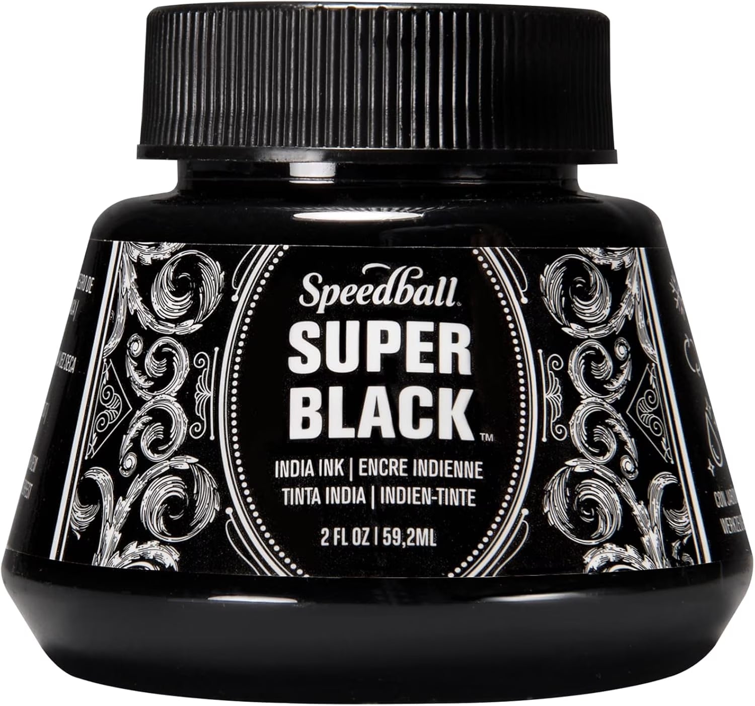 Super Black India Ink, 2-Ounce Jar