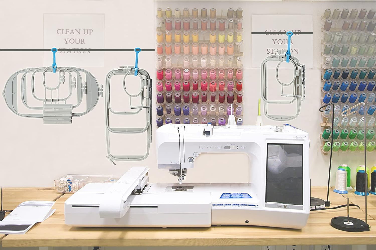 New Brothread Embroidery Machine Hoop 3 in 1 Set(Sa431+Sa432+Sa434) Compatible with Brother SE700 PE545 SE600 LB5500 PE535 550D SE630 LB5000 SE625 SE425 SE400 PE540D PE525 PE500 Babylock Sofia2 Verve