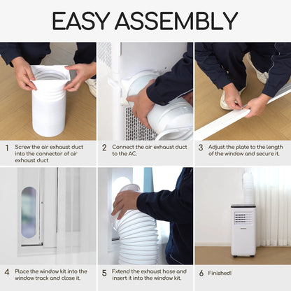 10000 BTU Portable Air Conditioner for Room up to 450 Sq.Ft, 3-In-1 AC Unit with Remote Control - White