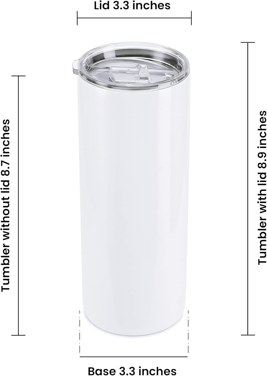 Makerflo 30 Oz Thick Sublimation Blank Tumbler Pack of 25 with Lid and Straw | Craft-Ready for DIY Gifts & Personalization (Sublimation, Epoxy, UV DTF, Vinyl, and Laser Engraving)