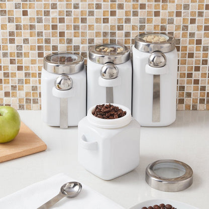 4-Piece Canister Set, Arctic White