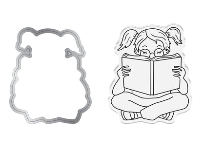 Crafters Companion Bookworm Collection Stamp & Die Set - Reading Is Dreaming