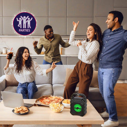 Soundboost Portable Bluetooth Speaker, Color-Changing Wireless Speaker with 5W Sound Output and LED Display, Black