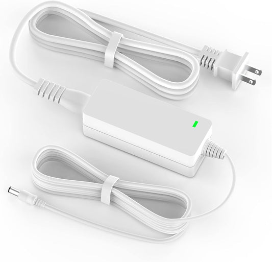 Power Cord for Cricut Explore Air 2/Expression 2/Maker/Explore/Explore Air/Explore One/Create/Cake/Mini/Original Replacement for Cricut Maker KSAH1800250T1M2 Cutting 18V Charger Power Supply (White)