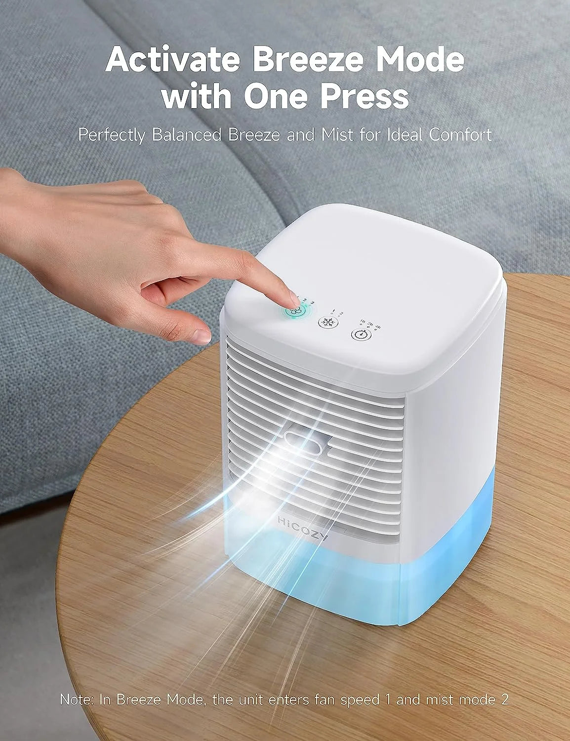 Air Cooler Portable, Personal Evaporative Air Cooling Fan, Mini Desktop Air Conditioner Fan Humidifier 23 Oz