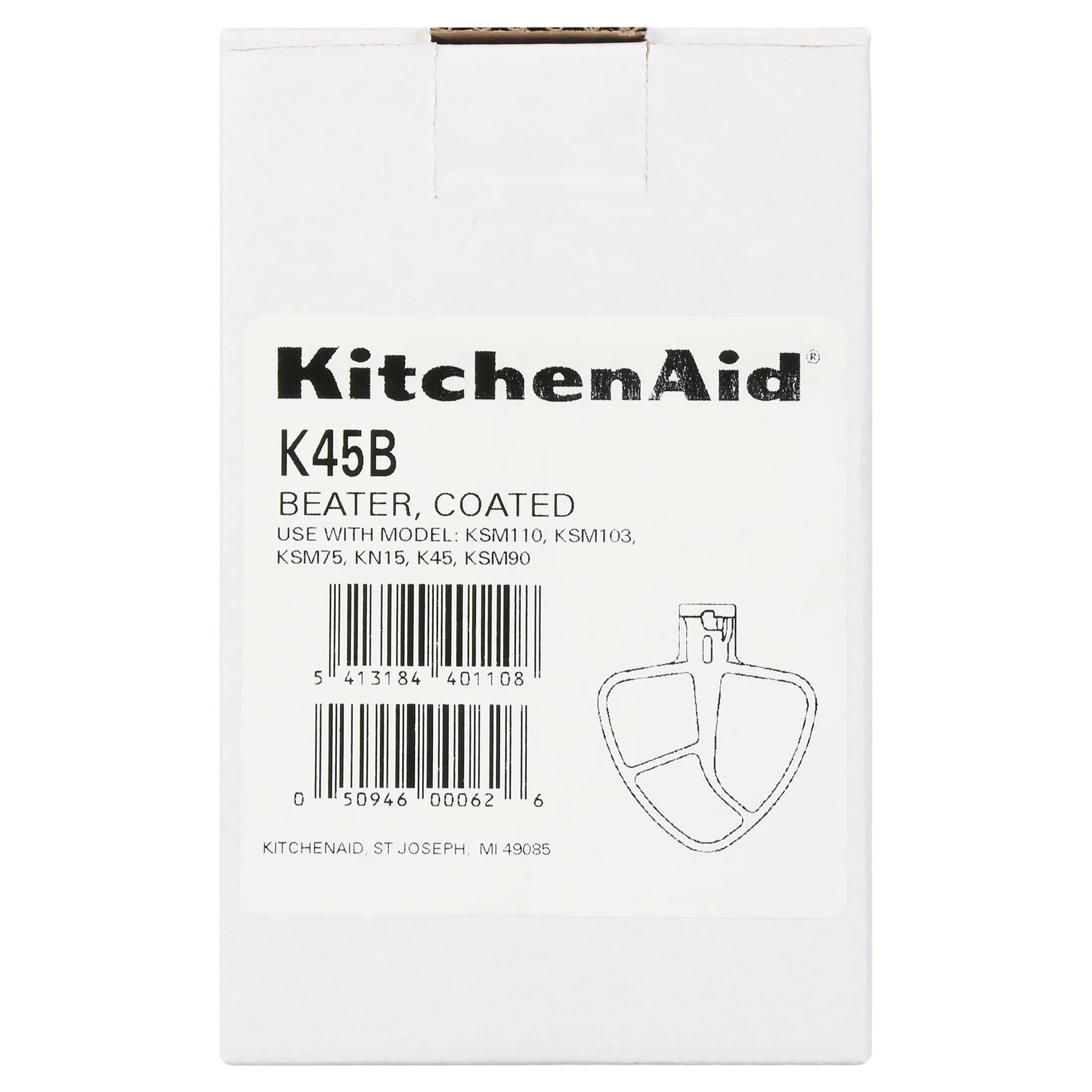 4.5-Qt Coated Metal Coated Flat Beater, K45B