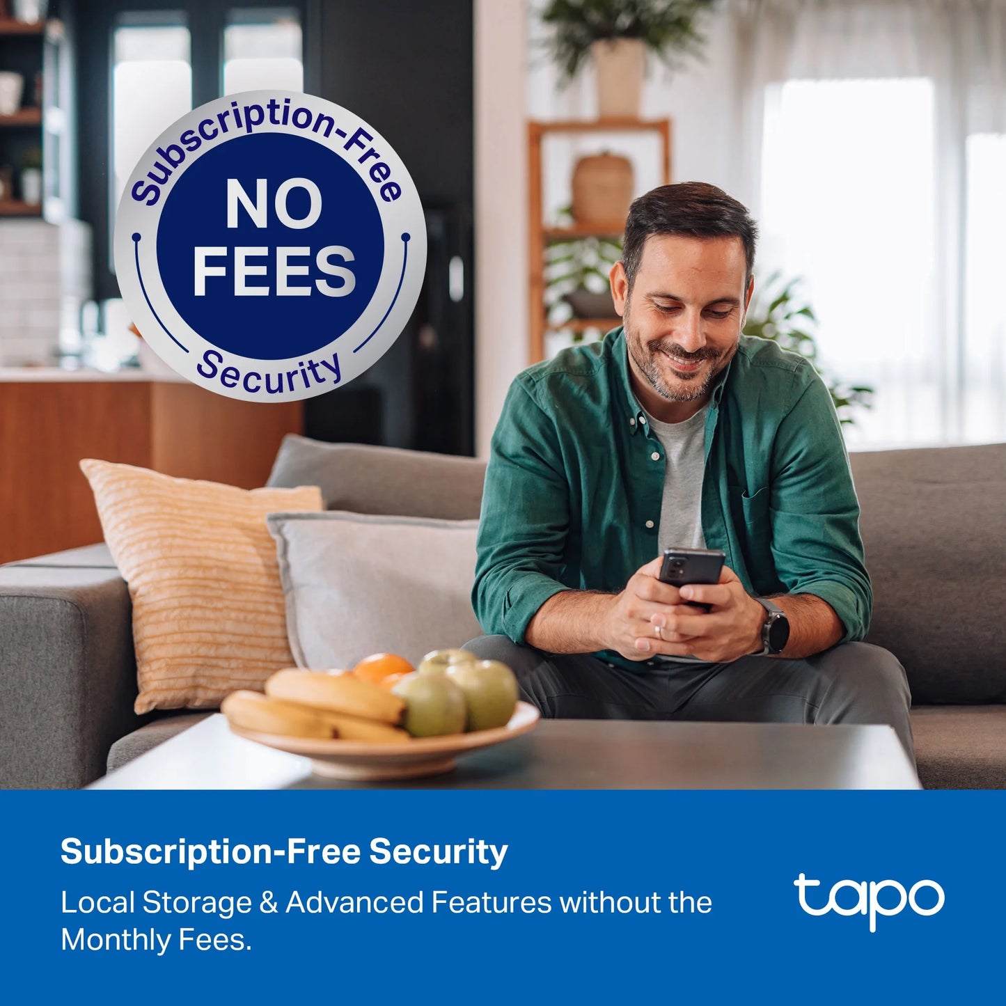 Tapo TCW61 Indoor/Outdoor HD Security Camera with Color Night Vision, Free Smart AI Detection, No Subscription Needed, 2-Way Audio, Local Storage, Alexa & Google Home Compatible