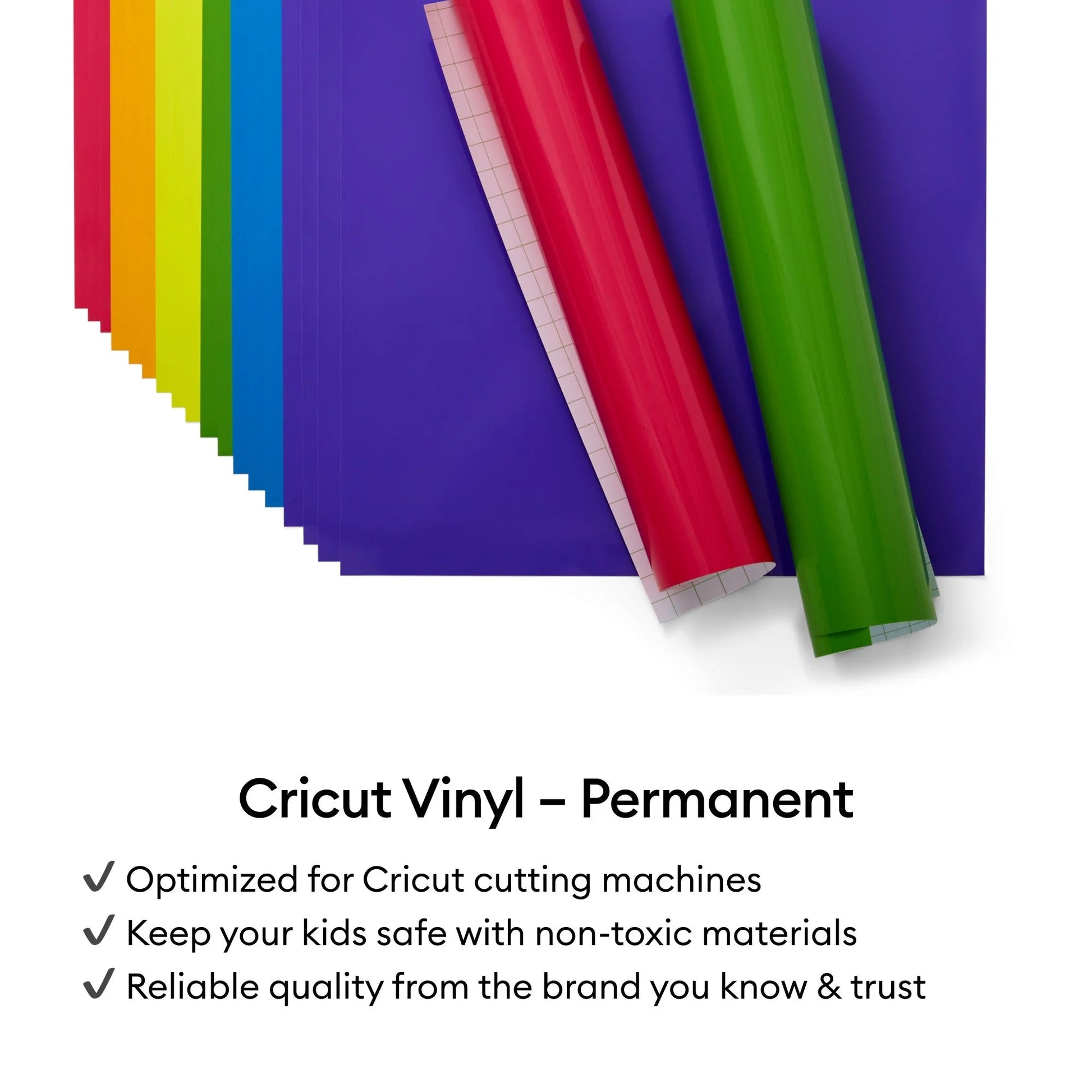 Cricut Vinyl Permanent, Brights Sampler (6 Ct), 12 X12, Roll