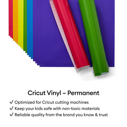 Cricut Vinyl Permanent, Brights Sampler (6 Ct), 12 X12, Roll