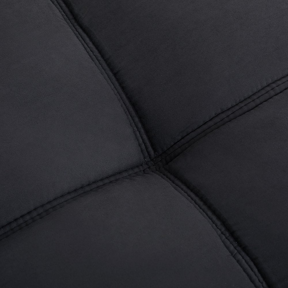 Memory Foam Futon, Black Faux Suede