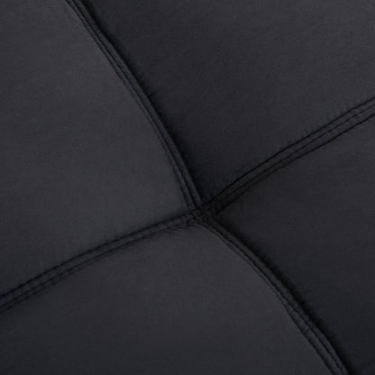 Memory Foam Futon, Black Faux Suede