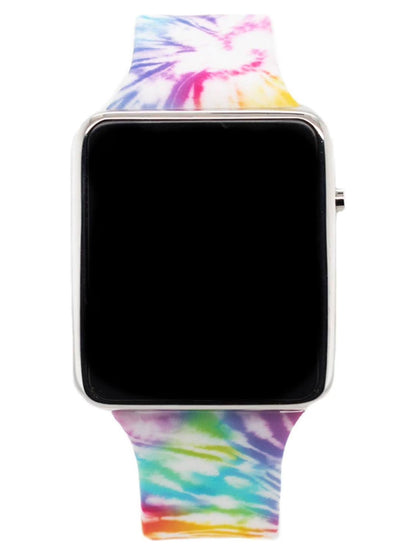 Childrens & Adult LED Watch with Pink Tie Dye Strap (WN4265WM)