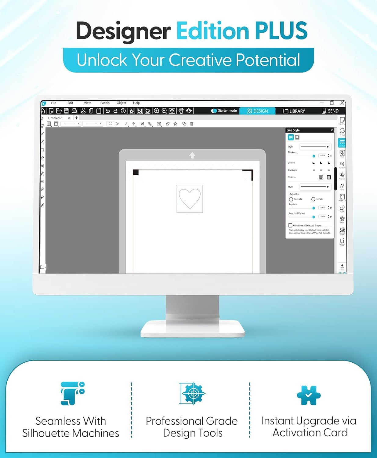 Silhouette Studio Upgrade - Designer Edition to Designer Edition plus (Card)