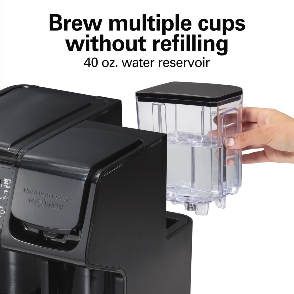 Flexbrew Trio Coffee Maker, Single Serve or 12 Cups, Black, 49904