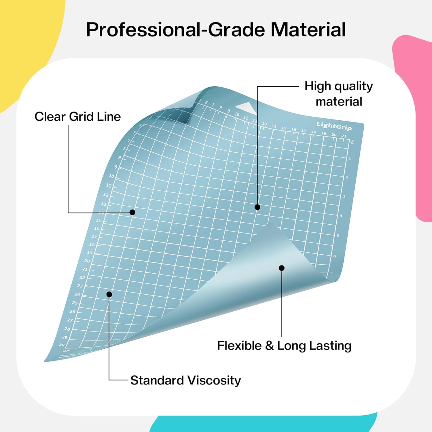 Portable Vinyl Cutter S41 with 8.5" X 12" Lightgrip Cutting Mats for Craft DIY with Precision Grid for DIY Paper, Stickers & Cardstock