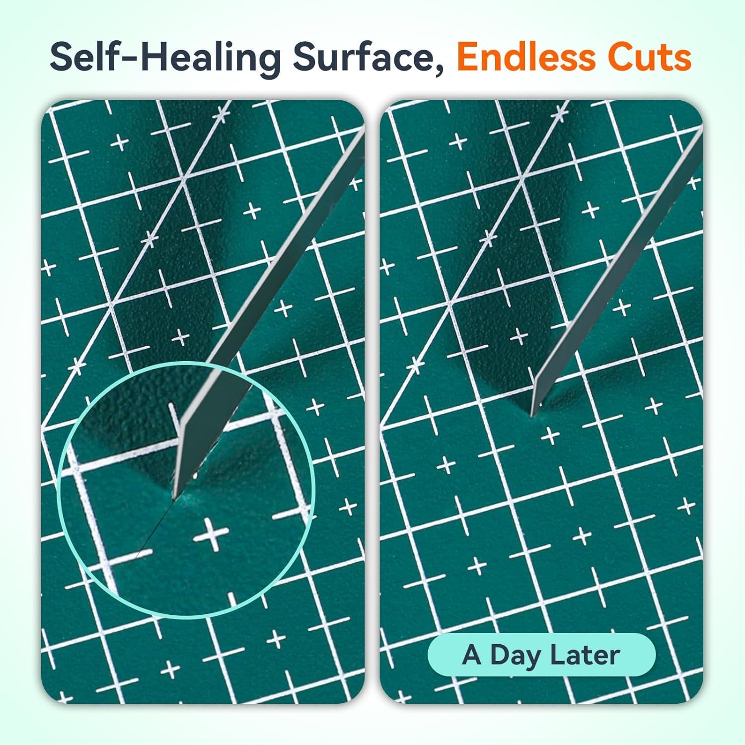 HTVRONT Cutting Mat, 6 Pcs Cutting Mat 12X12 & 5 Packs Self Healing Mat- 12" X 18”