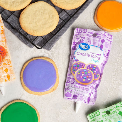 Cookie Icing in a Ready to Use Pouch, Purple, 7 Ounce