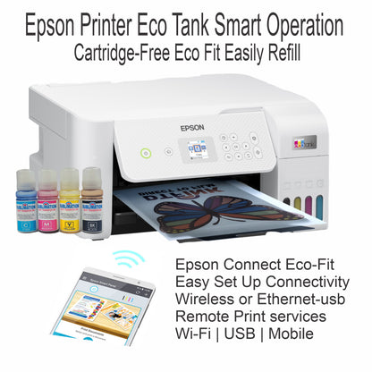 Epson Printer with Sublimation Ink 5-In-1 Heat Press plus DTF T-Shirt Maker Kit