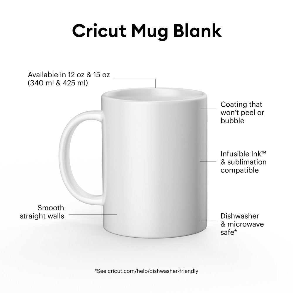 ® Ceramic Mug Blank, White - 15 Oz/425 Ml (2 Ct), 15 Oz