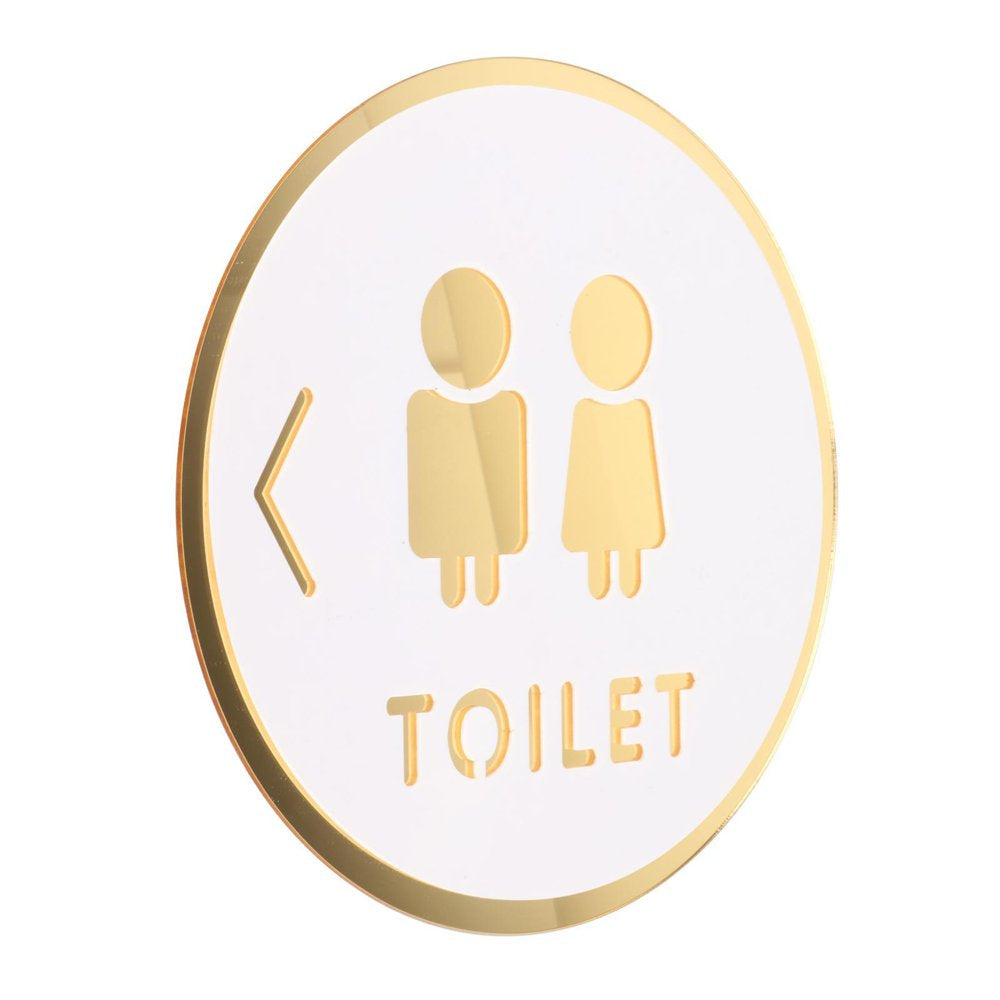 Toilet Door Sign Bathroom Sign Acrylic Pictogram Toilet Symbol Bathroom Door Signage Restroom Sign for Commercial Public Place Store Mall Style C