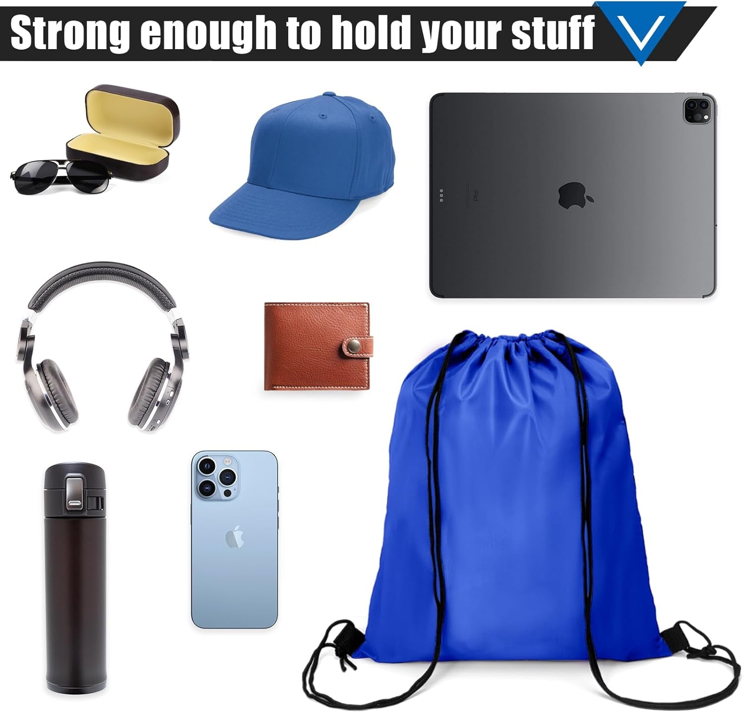 Lzerking Customization Bundle: White HTV Vinyl Roll 100Ft + 50 Drawstring Backpacks