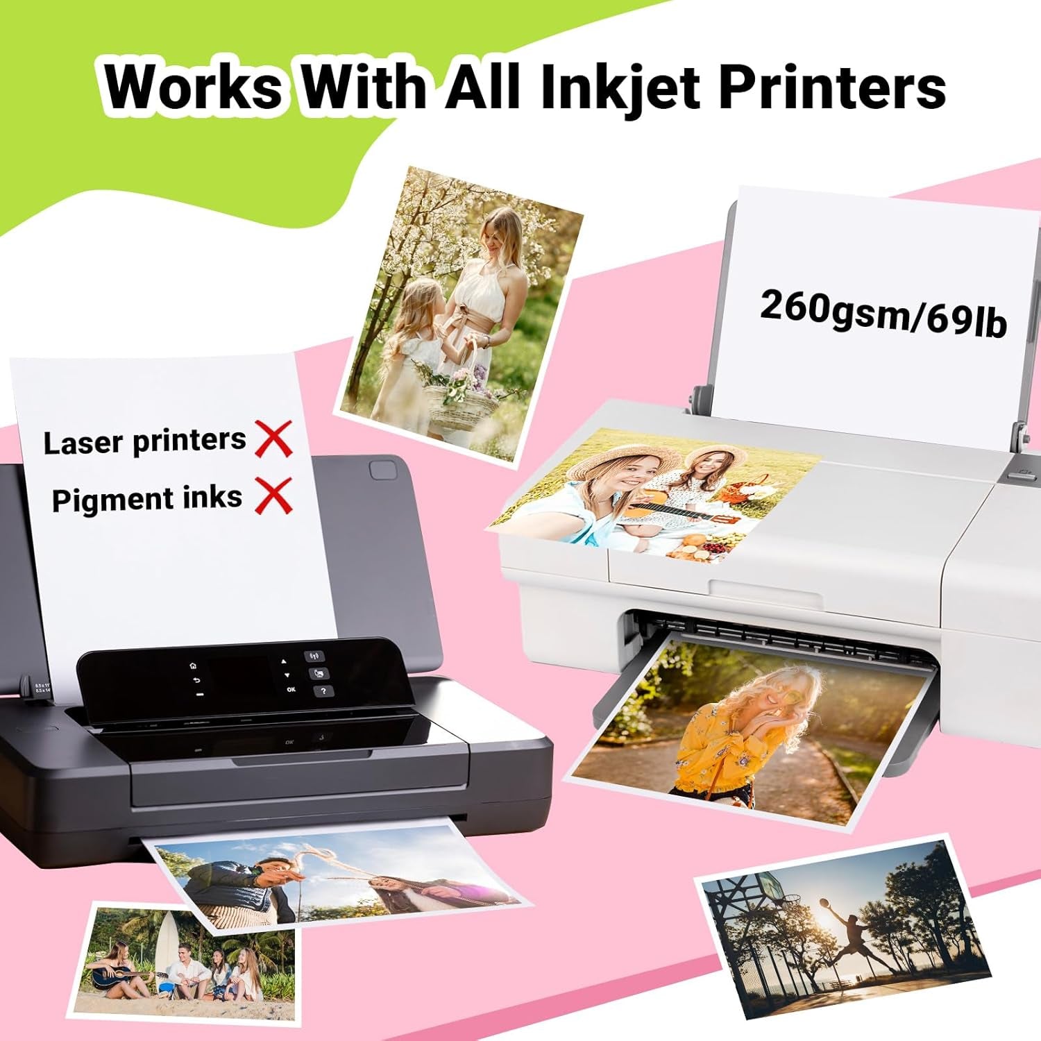 Matte Photo Paper 8.5" X 11" - 69Lb Photo Paper for Inkjet Printer Paper, Ideal for Portrait Photography, 20 Sheets, Smudge-Proof