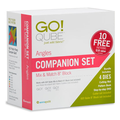 GO! Qube 8" Companion Set-Angles (Includes 4 Dies, 1 Cutting Mat, Pattern Booklet and More!)