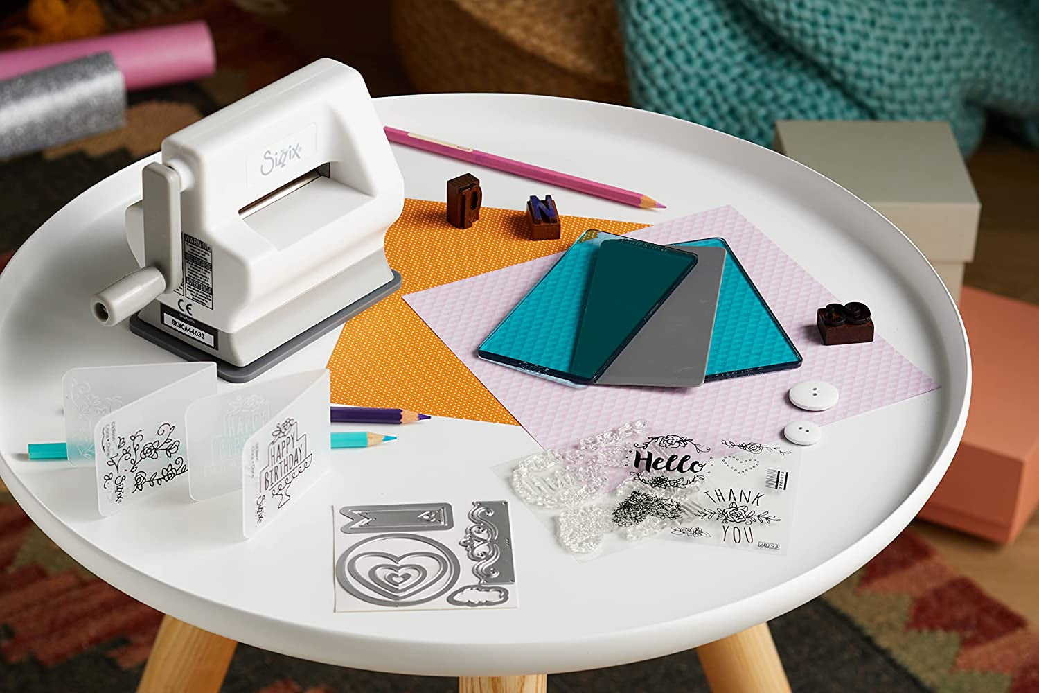 Sizzix Sidekick Starter Kit 661770 Portable Manual Die Cutting & Embossing Machine for Arts & Crafts, Scrapbooking & Cardmaking, 6.35 Cm Opening, 2.5" Opening, White