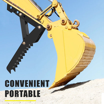 36 Inch Backhoe Excavator Thumb Attachments Adjustable Extreme Weld on Backhoe Thumb Hoe Clamp 5/8 Inch Teeth Thick Steel Plate 16MM Assembly Bolt-On Design