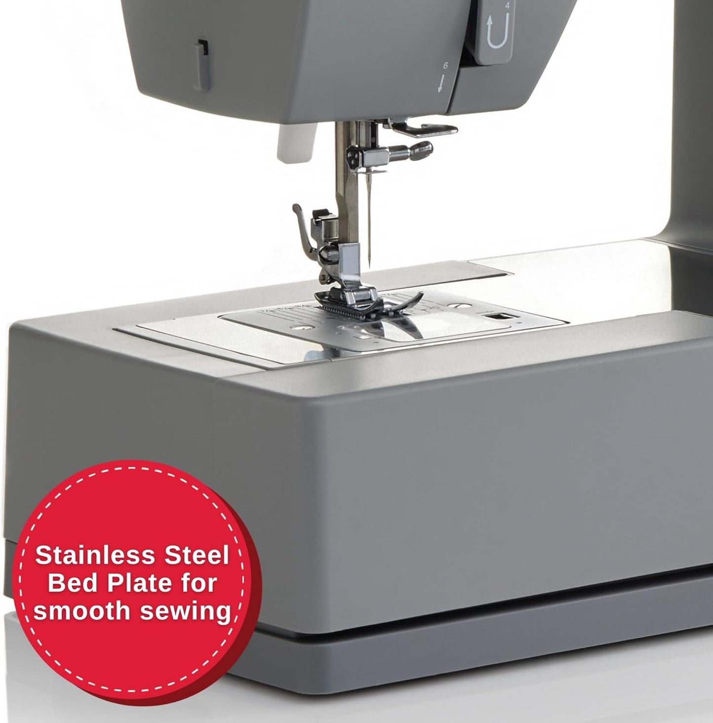 SINGER Heavy Duty 4411 High-Speed Sewing Machine with Accessory Kit | Strong Motor, Enhanced Piercing Power, 69 Stitch Applications, Full Metal Frame, 4-Step Buttonhole & LED Light, Grey