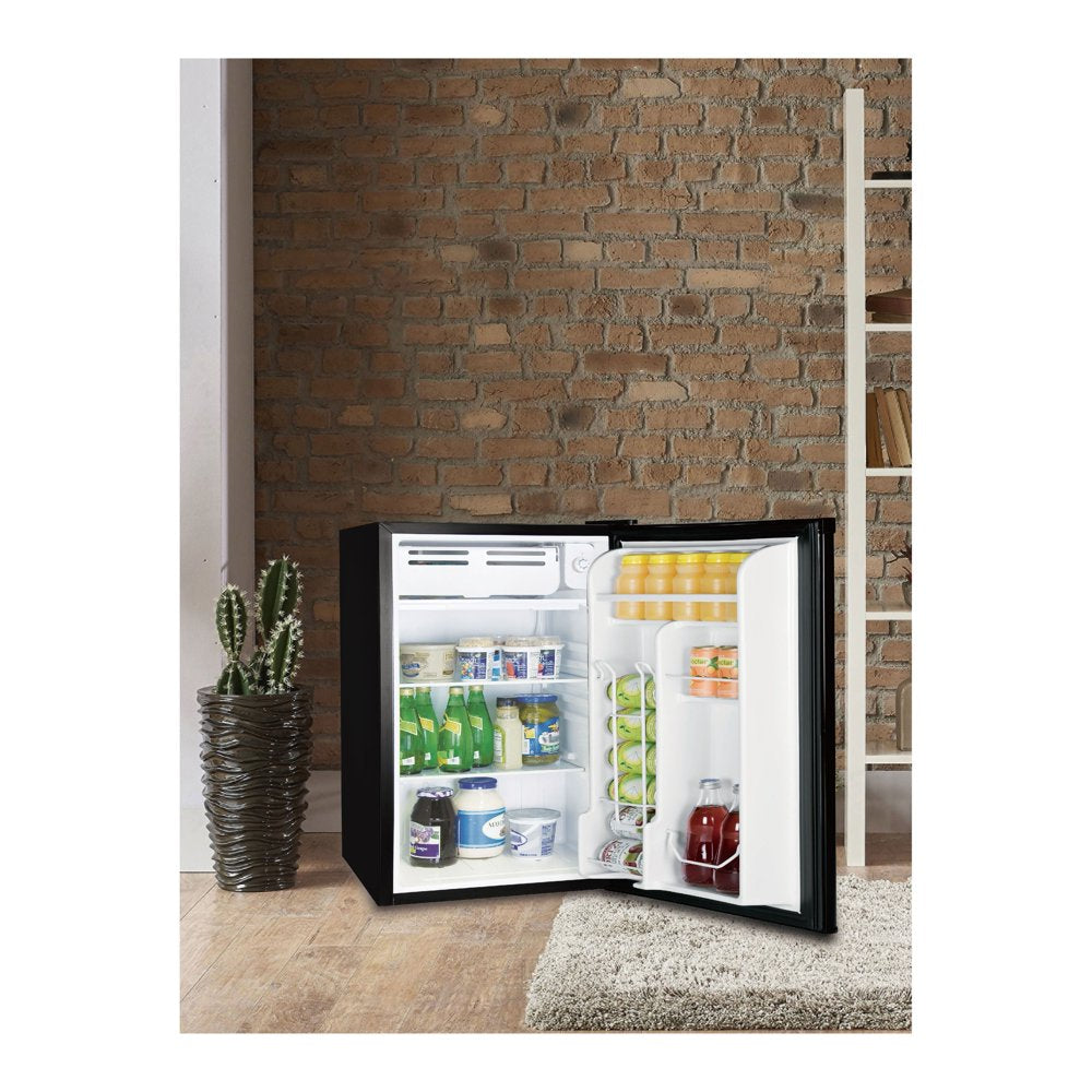 3.2 Cu Ft Retro Dry Erase Compact Fridge, (EFR331-BLACK), Black