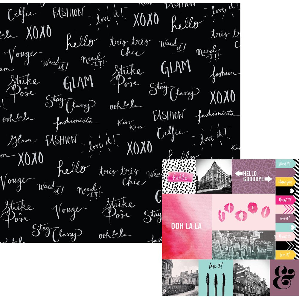 American Craft  Urban Chic Collection 12 X 12 Double Sided Paper Tres Tres Chic