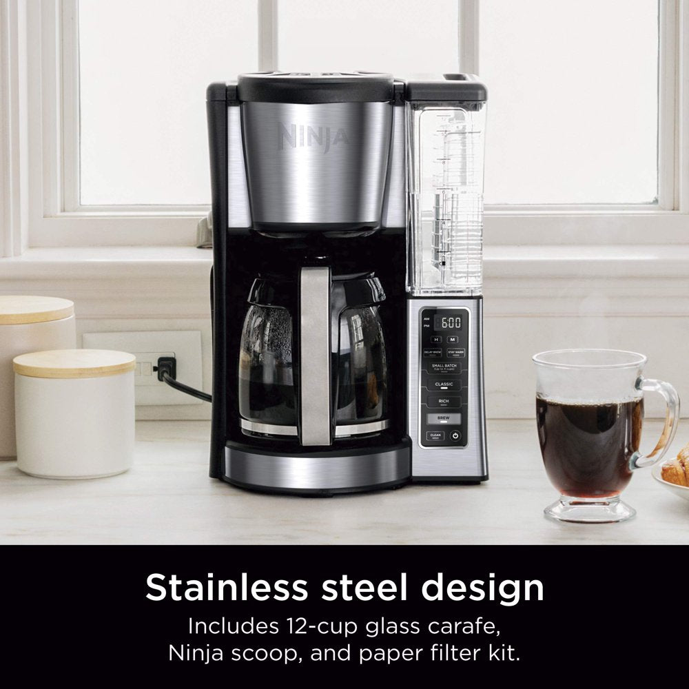 ® 12-Cup Programmable Coffee Maker, Glass Carafe, Stainless Steel, CE250