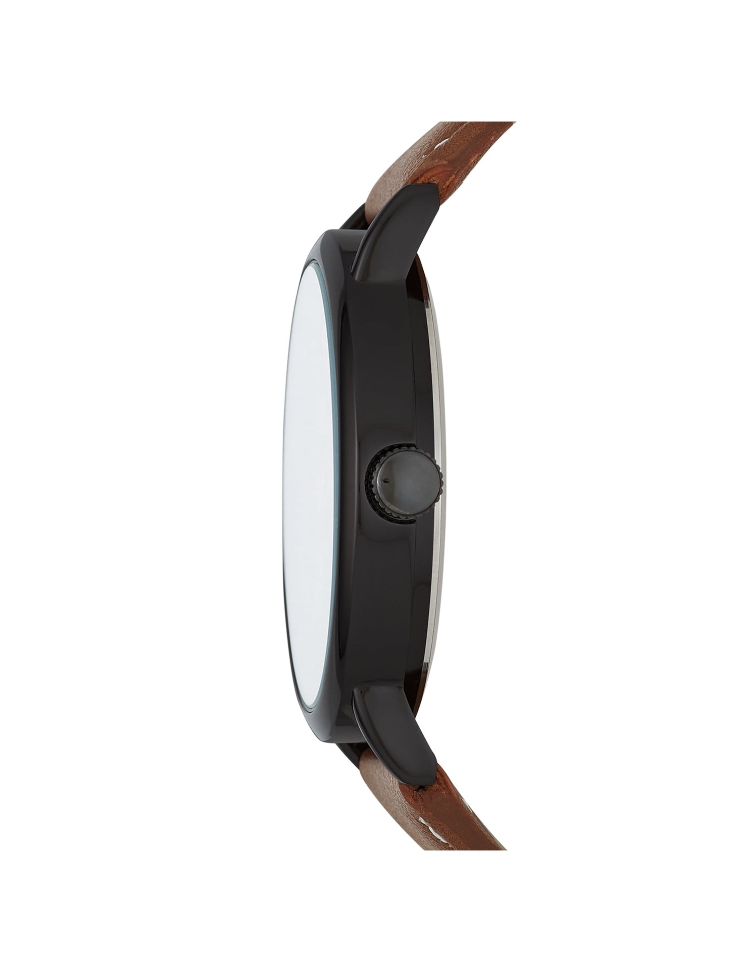 Men'S Watch: Gunmetal Case, Black Easy Read Dial, Cognac Vegan Leather Band (FMDOGE009)
