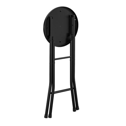 Folding Metal Stool, Black