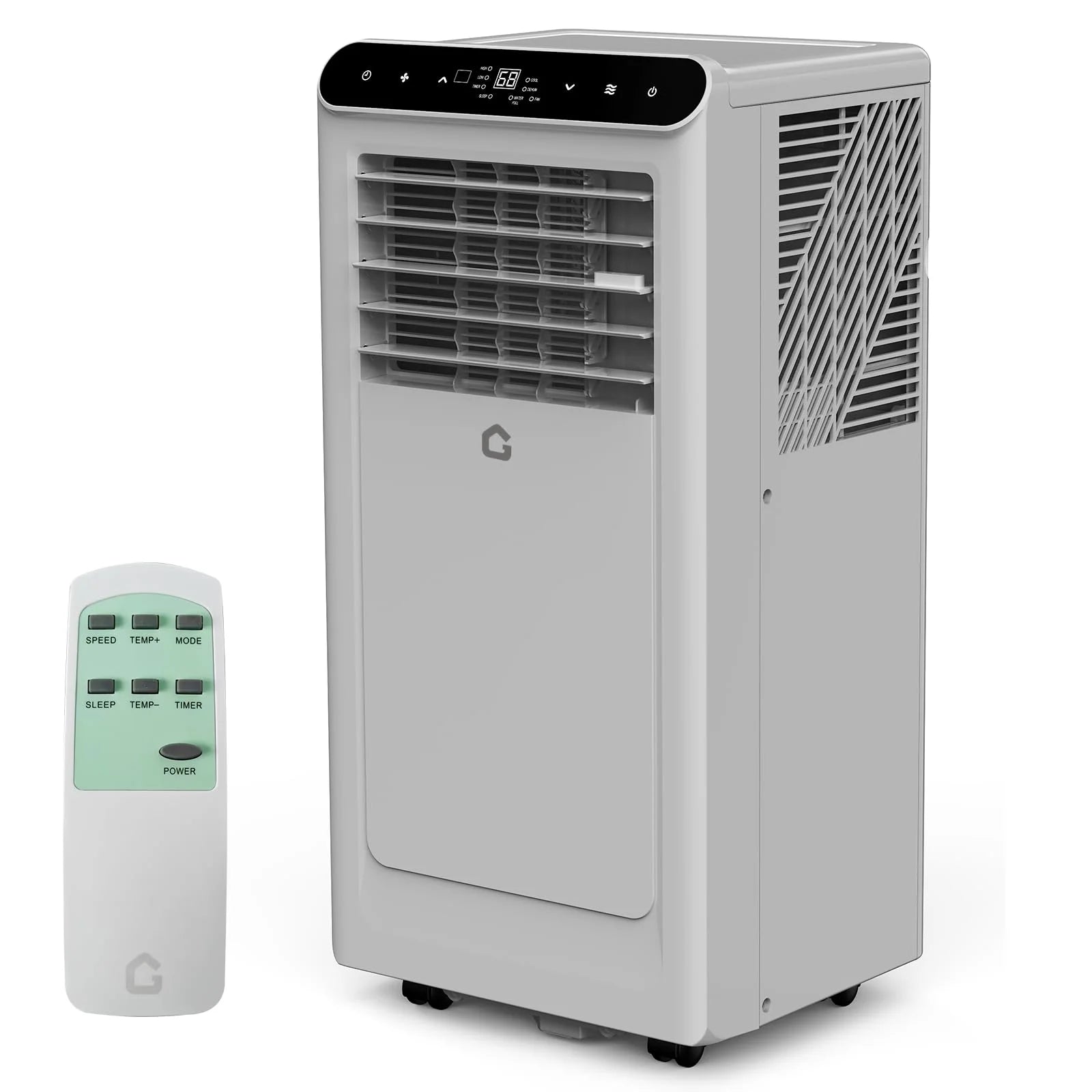 8,000 BTU Portable Air Conditioner, 4-In-1 Portable AC Units for Rooms with Fan, Dehumidifier, Cools up to 350 Sq.Ft. Room Air Conditioner, Remote, Auto Swing, Quite Opration, Timer, Grey