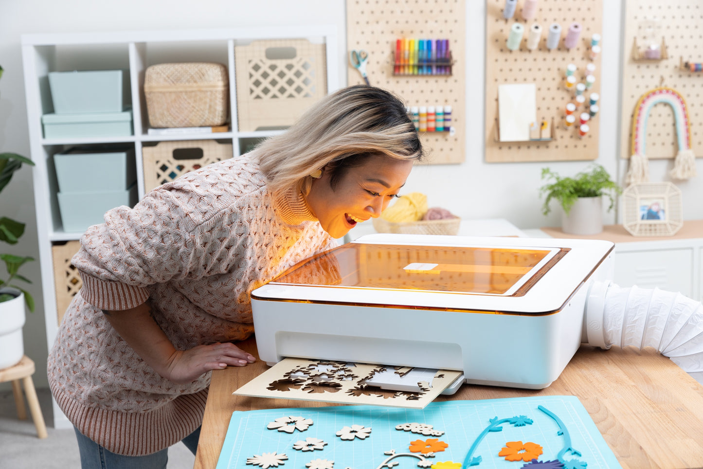 Aura 3D Printer Craft Laser Engraver and Cutter Machine, Compatible with Mac & PC, Works with Wood, Acrylic, Metal, Leather