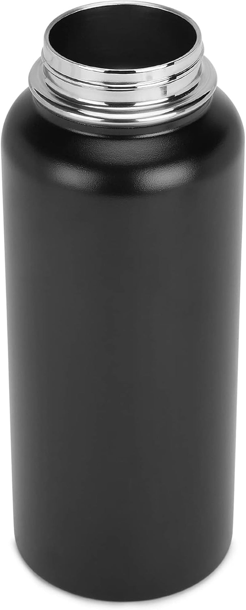 Makerflo 32 Oz Black Hydro Powder Coated Tumbler - 1 Pack Sipper Water Bottle | Craft-Ready for DIY Gifts & Personalization (Laser Engravable, UV DTF, Epoxy, Vinyl) - Not for Sublimation and DTF