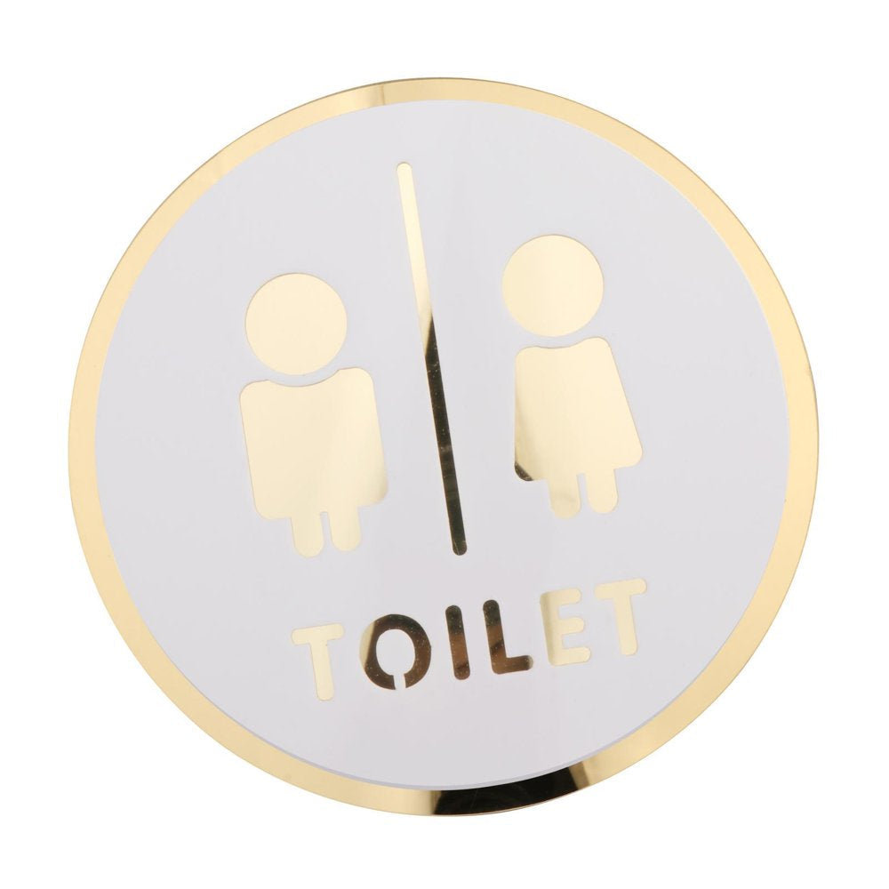 Toilet Door Sign Bathroom Sign Acrylic Pictogram Toilet Symbol Bathroom Door Signage Restroom Sign for Commercial Public Place Store Mall Style A