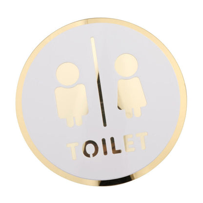 Toilet Door Sign Bathroom Sign Acrylic Pictogram Toilet Symbol Bathroom Door Signage Restroom Sign for Commercial Public Place Store Mall Style A