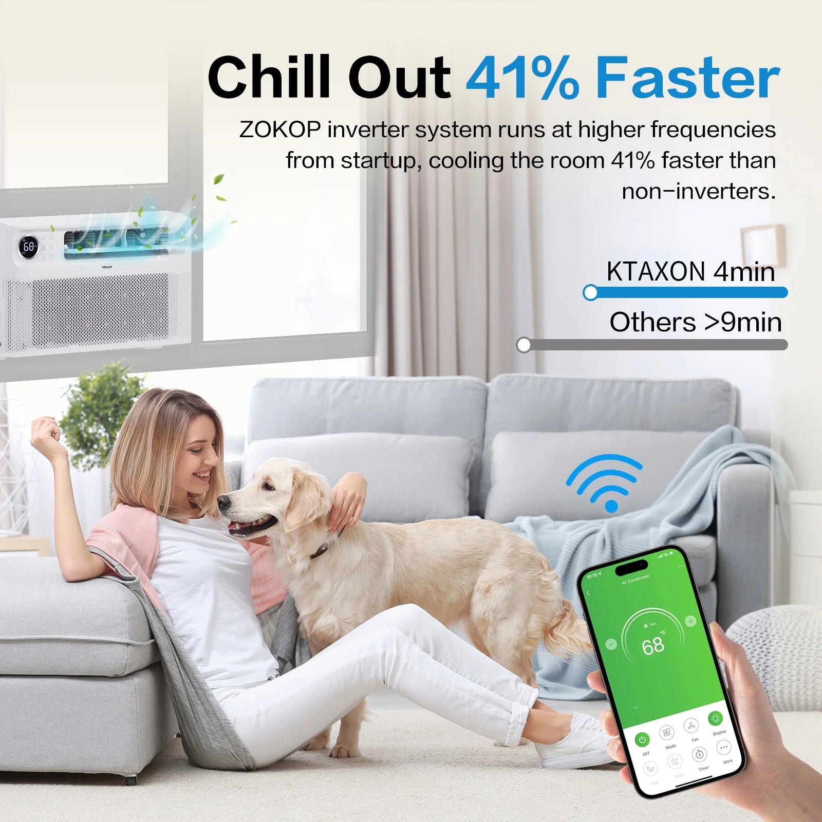 Energy Star 12000 BTU Inverter Window Air Conditioner, Energy-Saving Window AC Unit with APP & Voice Control, Ultra Quiet & Easy Installtion Design, Work with Alexa/Google Assistant