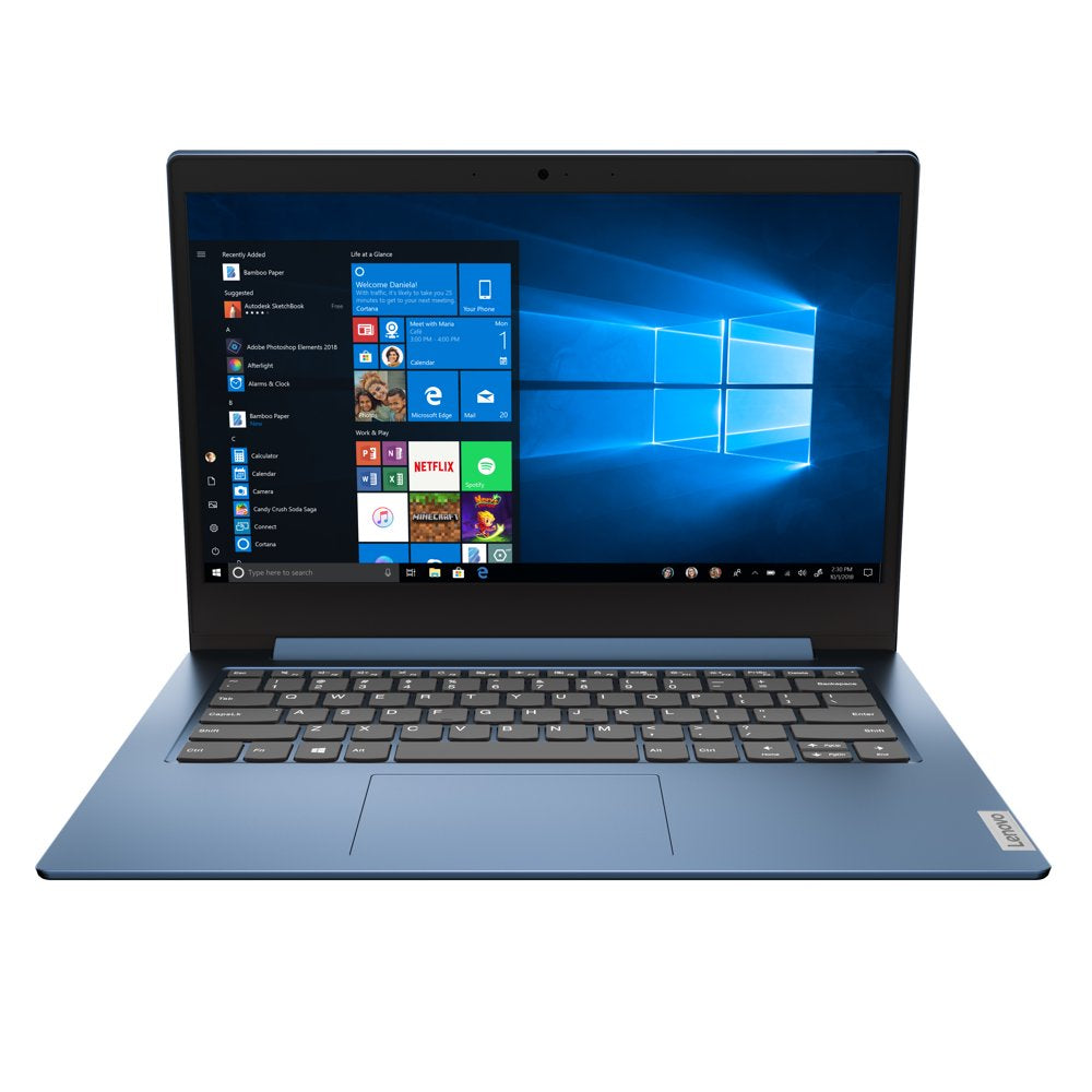 Ideapad 1 14.0" Laptop, Intel Pentium Silver N5030 Quad-Core Processor, 4GB Memory, 128GB Solid State Drive, Windows 10S - Ice Blue - 81VU000JUS