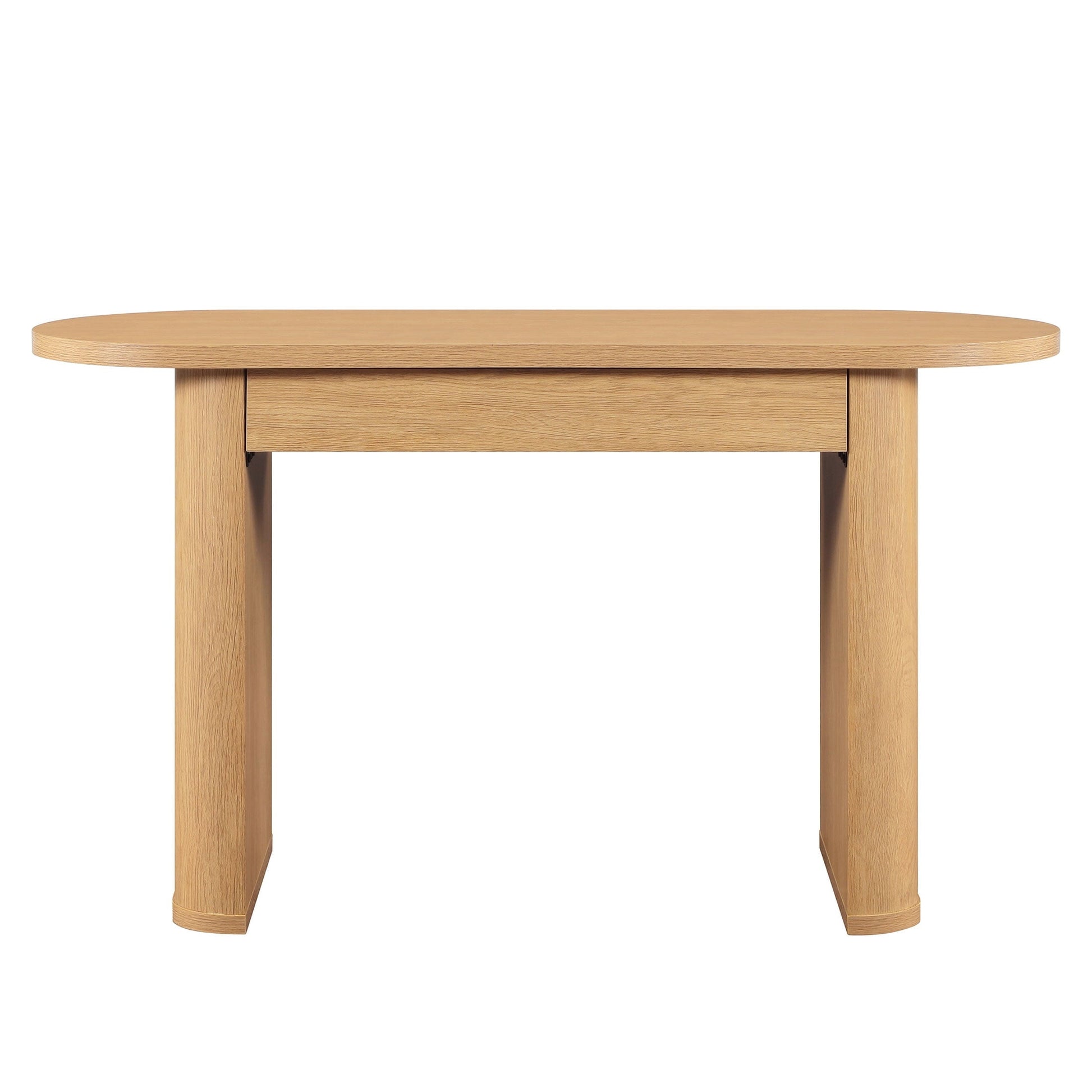 Juliet Oval Writing Desk, Light Honey Finish