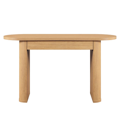 Juliet Oval Writing Desk, Light Honey Finish