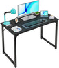 39 Inch Computer Desk Modern Writing Desk, Simple Study Table, Industrial Office Desk, Sturdy Laptop Table for Home Office, Black