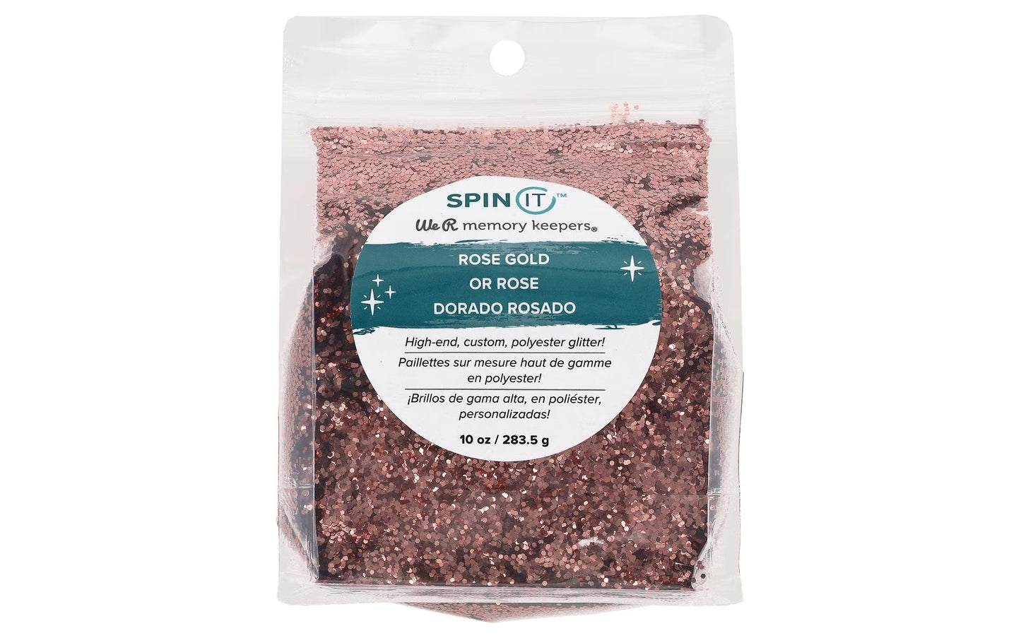 Spin It Chunky Glitter 10Oz-Rose Gold
