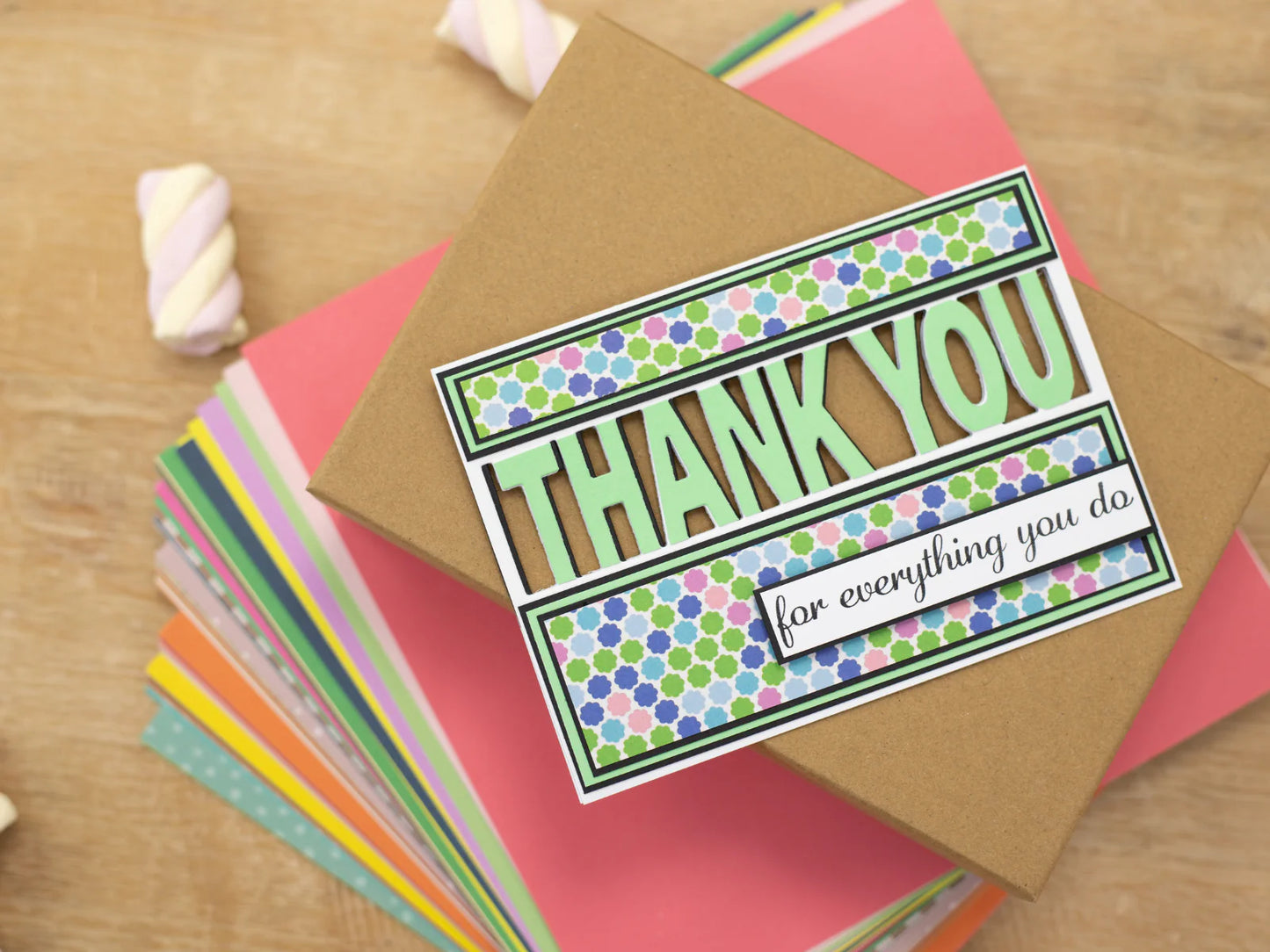 Crafters Companion - Stamp & Die Set - Thank You for Everything