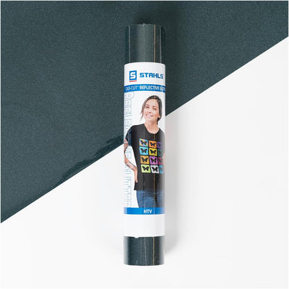Stahls’ Sparkling Reflective Special Effect HTV – Cad-Cut Reflective Glitter Heat Transfer Vinyl - 12” X 3Ft - Great for Cotton, Polyester, & Blends – Lab-Tested for 50+ Washes – Navy
